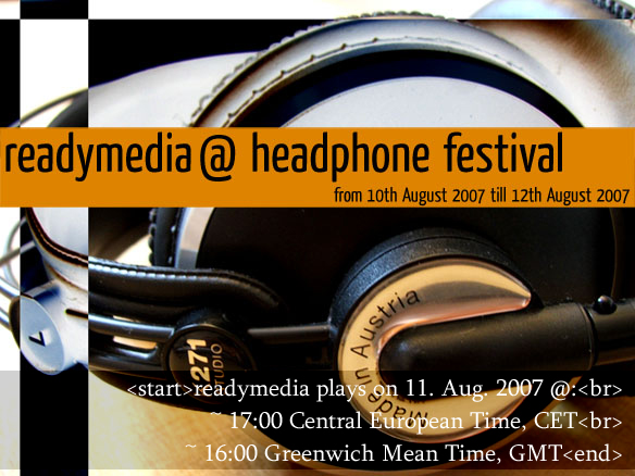readymedia @ Headphone Festival readymedia @ Headphone Festival